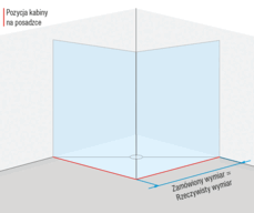 Montaż na posadzce - kabina na wymiar specjalny